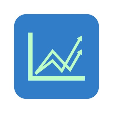 İş grafiği. Grafik düz simgesi