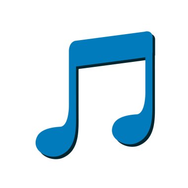 Müzik Not simgesi. Müzik simgesi. Düz tasarım stili.