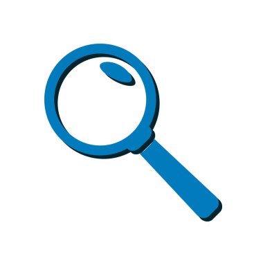 Büyüteç simgesi. Arama düğmesi. Büyüteç Camı. Düz tasarım stili. 