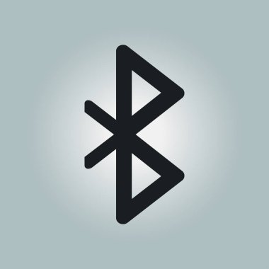 Bluetooth simgesi. Veri işareti erkek aktarın. Düz tasarım stili.