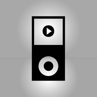 taşınabilir kitle iletişim araçları oyuncu simgesi. düz tasarım stili. vektör eps 10.