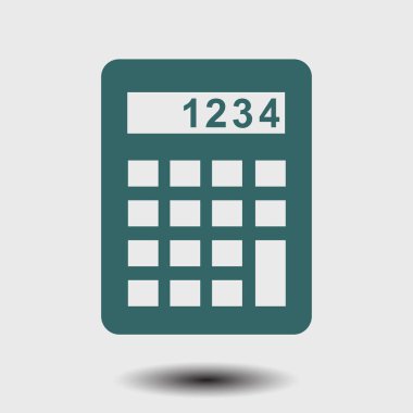 Hesap makinesi simge. Düz tasarım stili. EPS 10