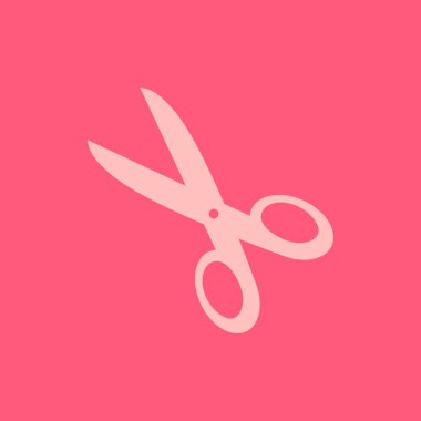 Makas simgesi. Mark burayı kes. Düz tasarım.