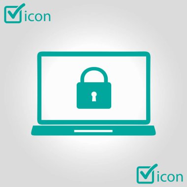 Internet güvenlik kavramı simgesi. Kimlik ve koruma simgesi.