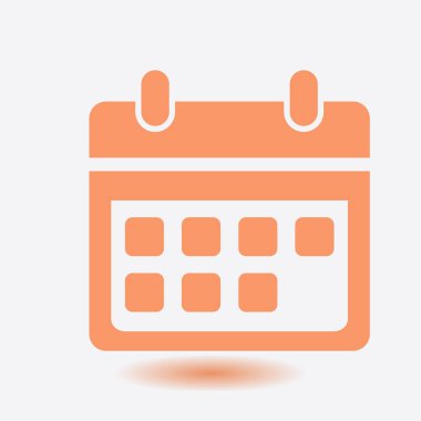 Vektör takvim simgesini, düz tasarım stili