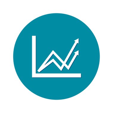 İş grafiği. Grafik düz simgesi