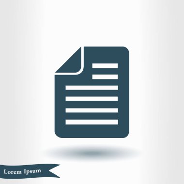 belge simgesi. vektör illüstrasyonu