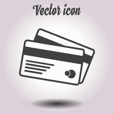 Vektör kredi kartları simgesi. Düz tasarım stili. EPS 10.