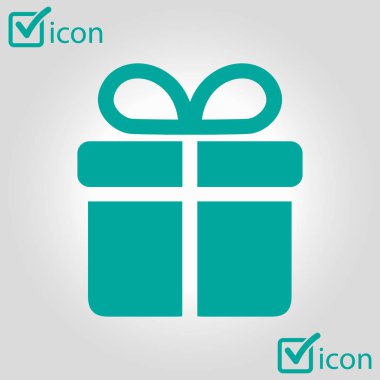 Hediye kutusu simgesi. Hediye - kişisel bir teklif. Hediye paketleri.