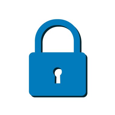 Kilit simgesi. Düz tasarım tarzı. Vektör EPS10.