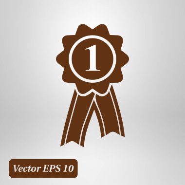  Kurdele simgesi ile rozet. Ödülü rozet şerit erkek ile.