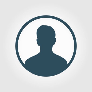 Kullanıcı simgesi simgesi. Kişi sembolü. İnsan avatarı. Düz stil. EPS 10.