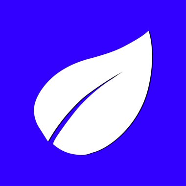 Yaprak simgesi. Taze doğal ürün. Organik ürün erkek. Düz tasarım stili.