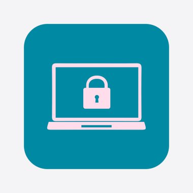 İnternet güvenliği konsepti ikonu. Tanımlama ve koruma simgesi.