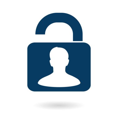 Simgesini kilidini. Düz tasarım stili. Vektör Eps10 