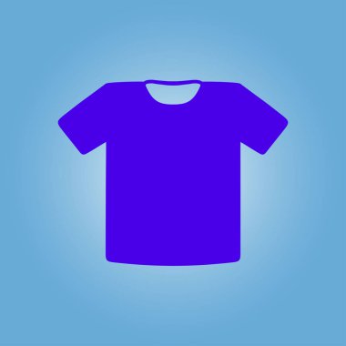 T-shirt işareti simgesi. Giysi sembolü. Düz tasarım stili.