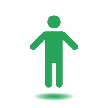 İnsan erkek işaret simgesi. Erkek Sembolü. Erkekler tuvaleti. Düz stil. EPS 10.