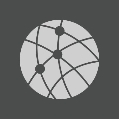 küresel teknoloji veya sosyal ağ simgesini işaret erkek.