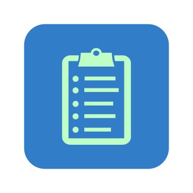 Listesi vektör simgesini denetleyin. Düz tasarım.