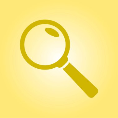 Büyüteç simgesi. Arama düğmesi. Büyüteç Camı. Düz tasarım stili. 