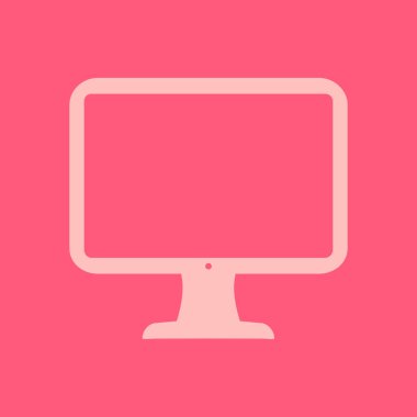 bilgisayar ekran işareti simgesi. Monitör simgesi. Düz tasarım stili.