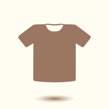 T-shirt işareti simgesi. Giysi sembolü. Düz tasarım stili.