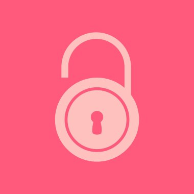 Simgesini kilidini. Düz tasarım stili. Vektör Eps10 