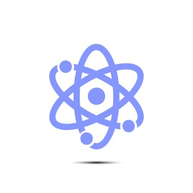 Atom işareti simbol. Atom parçası simgesi.