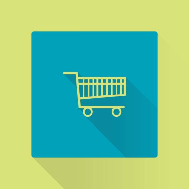 grafik alışveriş düz simgesi