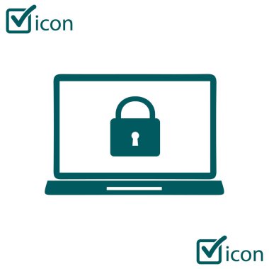 Internet güvenlik kavramı simgesi. Kimlik ve koruma simgesi.