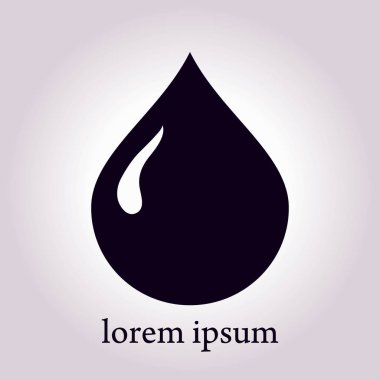 Kan damlası ikonu. Vektör illüstrasyonu