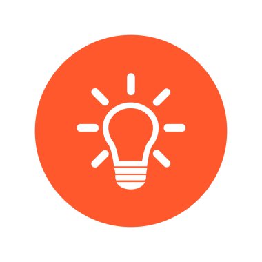 ışık lamba işareti simgesi. fikir sembolü.