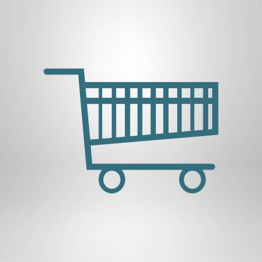 grafik alışveriş düz simgesi