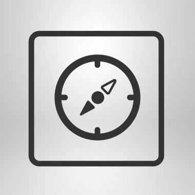 Pusula simgesini yuvarlak vektör çizim