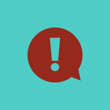  Ünlem işareti. Ünlem işareti. Tehlike uyarı sembolü. Düz tasarım stili. Vektör Eps 10.