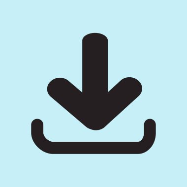 Simgesini indirin. Düğme yükleyin. Düz stil.