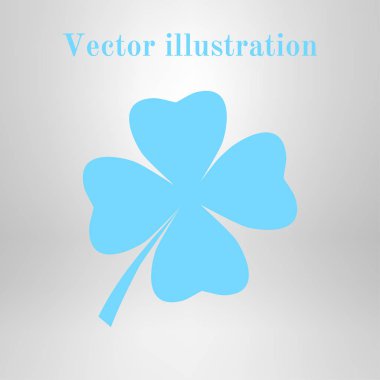 Yaprak yonca işareti simgesi. Aziz patrick sembolü. Ekoloji kavramı. Düz tasarım stili.