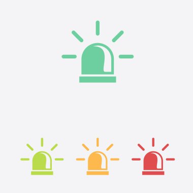 Polis tek simge. Alarm güç düğmesi. Polis seslenmek düğme. 