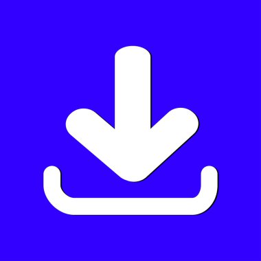 Simgesini indirin. Düğme yükleyin. Düz stil.