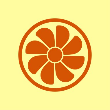 Egzoz vantilatörü simgesi. Havalandırma sembolü.