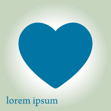 Sevgililer günü, düz kalp simgesi, vektör çizim 