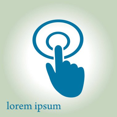 El imleç işareti simgesi. El işaretçi simgesi. Modern UI Web sitesi gezinme. Düz tasarım. EPS 10.