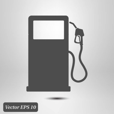 Benzin pompa meme işareti. Benzin istasyonu simgesi. Düz tasarım stili.