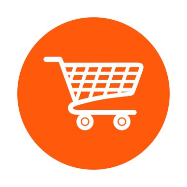 grafik alışveriş düz simgesi