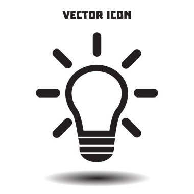 ışık lamba işareti simgesi. fikir sembolü.