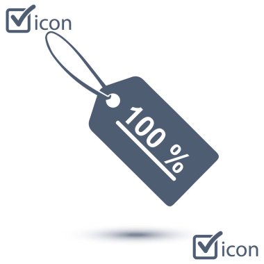 Satılık Etiketler simgesi. Düz tasarım stili. Rozet etiketi, bir fiyat etiketi, indirim