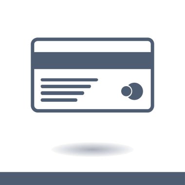 Vektör kredi kartı simgesi. Düz tasarım stili. EPS 10.