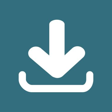 Simgesini indirin. Düğme yükleyin. Düz stil.