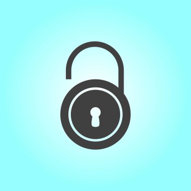 Simgesini kilidini. Düz tasarım stili. Vektör Eps10 