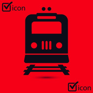 Tren simgesi. Metro sembolü. Tren istasyonu işareti.